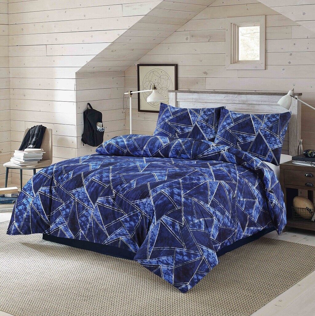LUXURY PRINTED BEDDING SET DUVET QUILT COVER COTTON DOUBLE SUPER KING SIZES