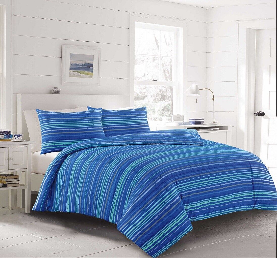 LUXURY PRINTED BEDDING SET DUVET QUILT COVER COTTON DOUBLE SUPER KING SIZES