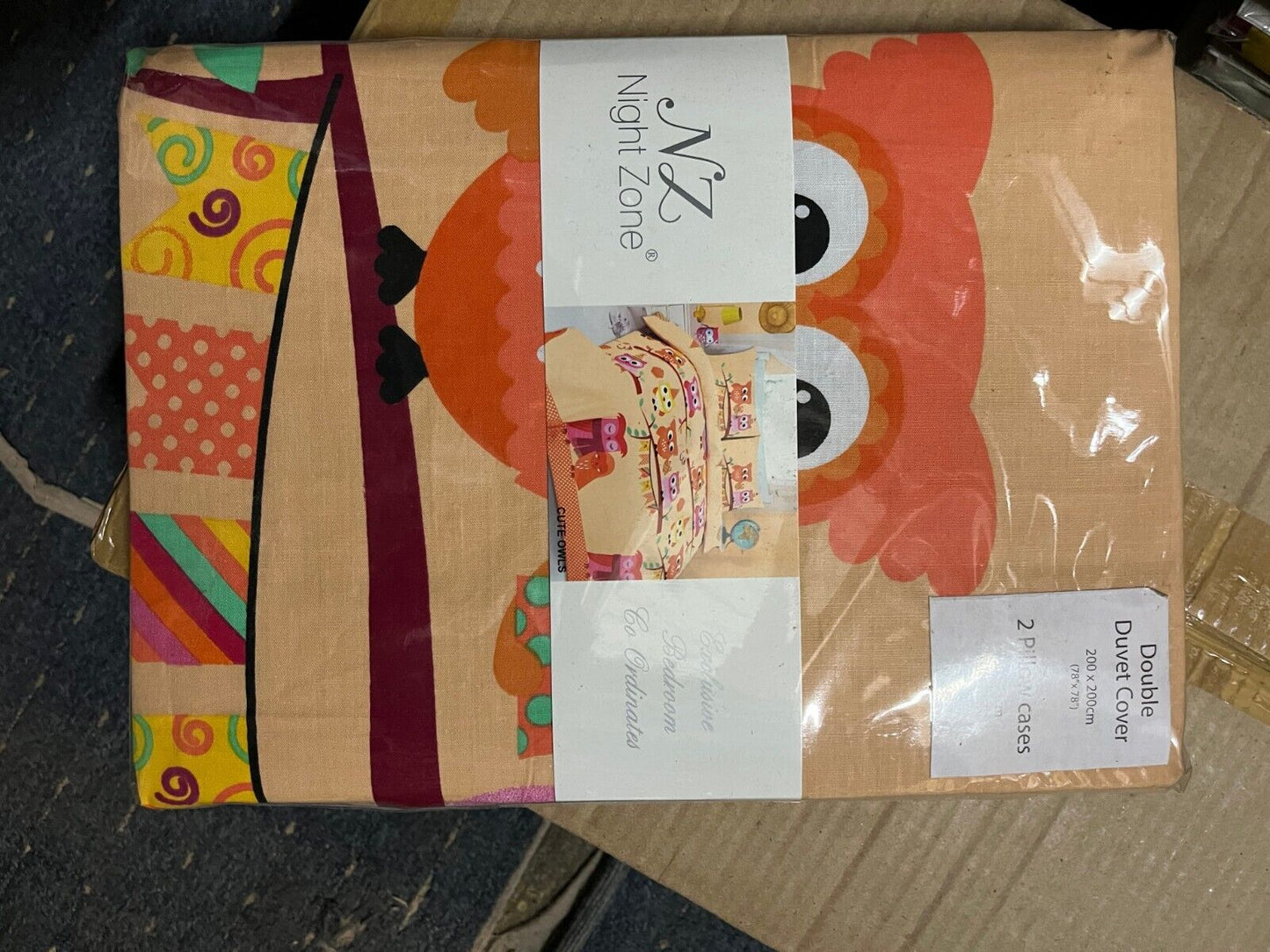 Kids Cute Owls Duvet Cover Set