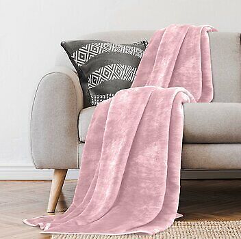 Large Luxury Cozy Winter Faux Fur Throw Sofa Bed Mink Soft Warm Fleece Blanket