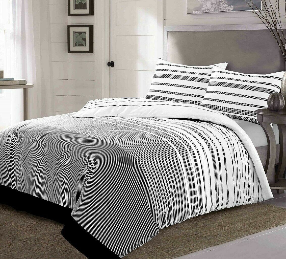 LUXURY PRINTED BEDDING SET DUVET QUILT COVER COTTON DOUBLE SUPER KING SIZES