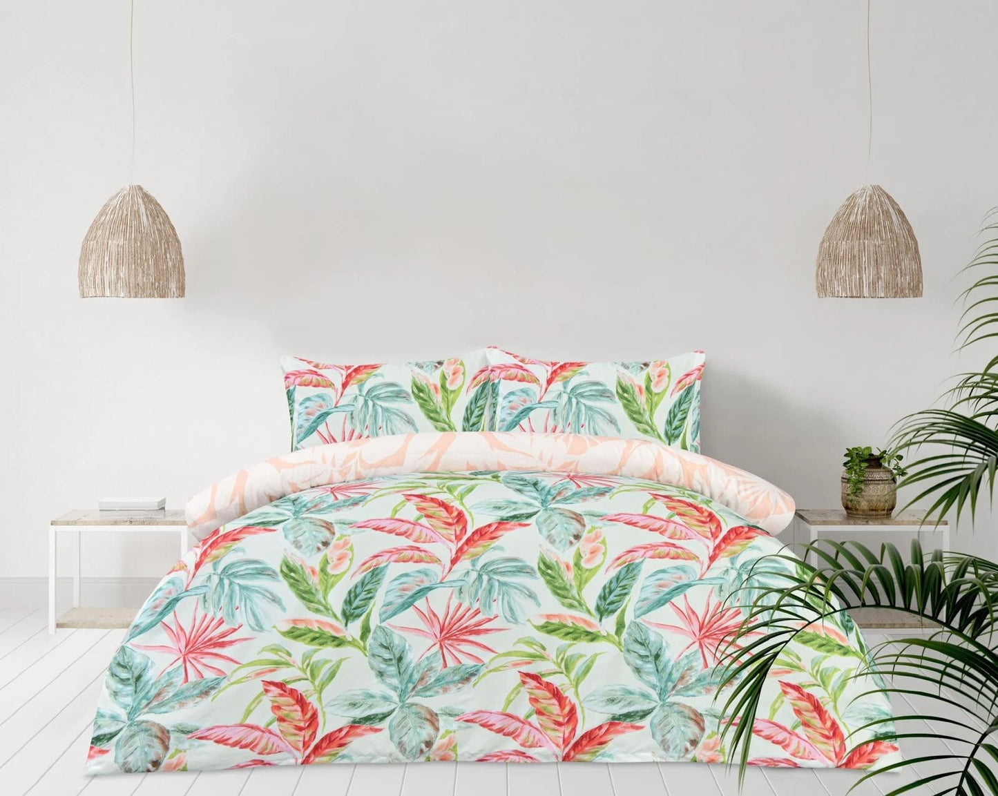 Printed Duvet Quilt Cover Set Polycotton Modern Bedding Cool Summer Bed Set