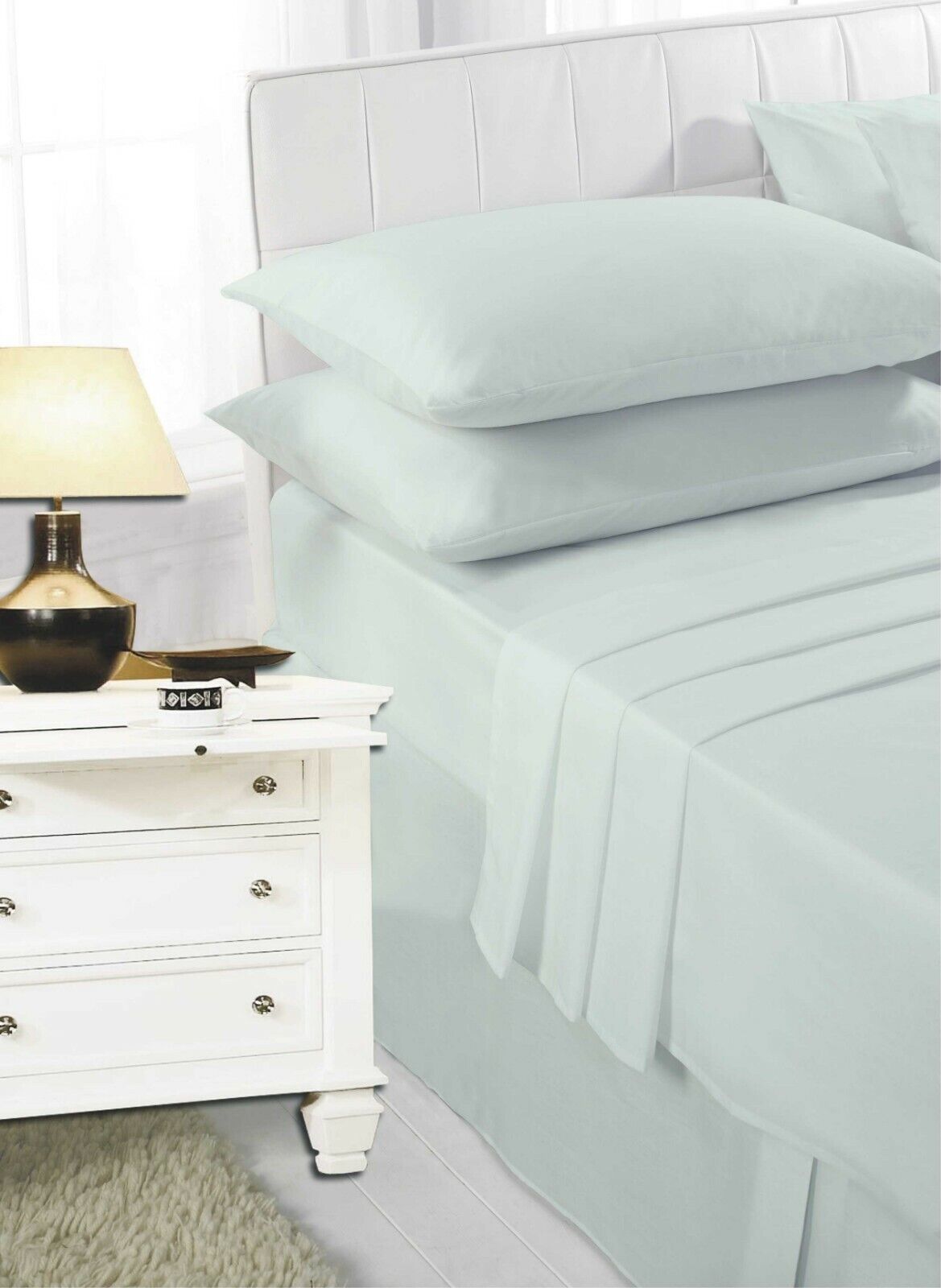 Poly Cotton Fitted Bed Sheets And Pillowcases