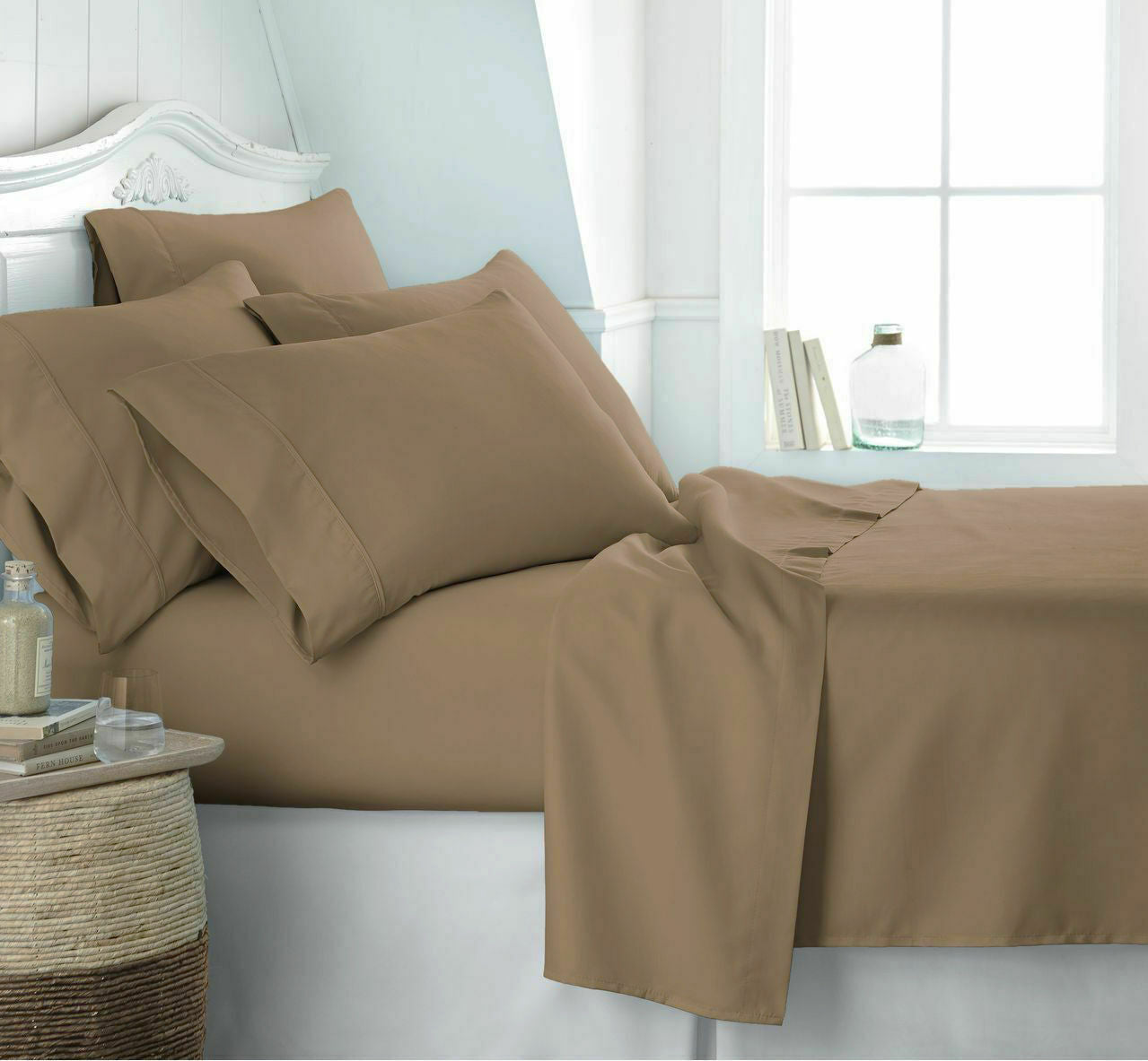 Luxury 100% Egyptian Cotton Fitted Sheet 200 Thread Count Single Doube All Sizes