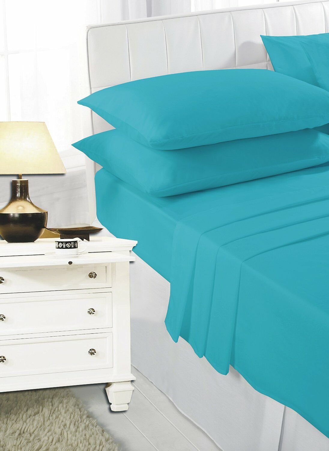 Poly Cotton Fitted Bed Sheets And Pillowcases