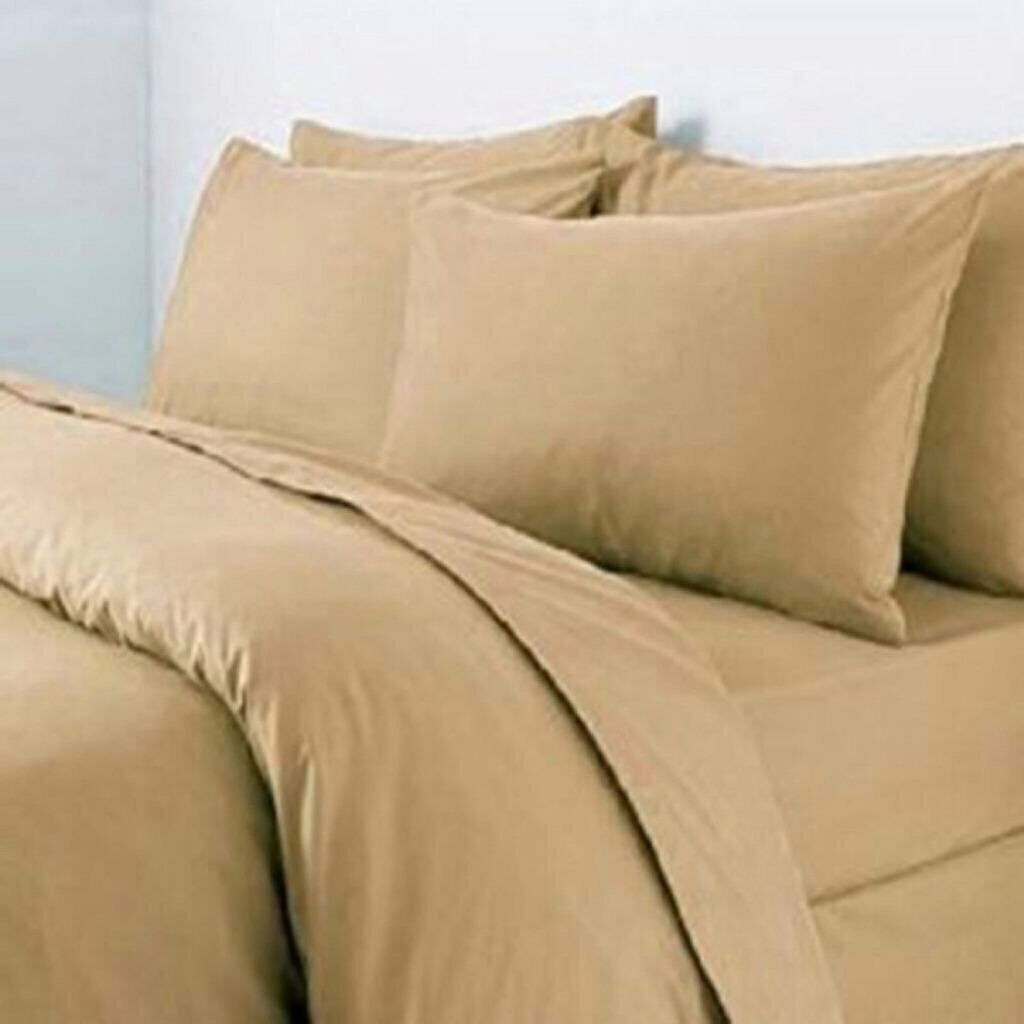 Plain Duvet Quilt Cover with Pillow Case Bedding Set Single Double King All Size