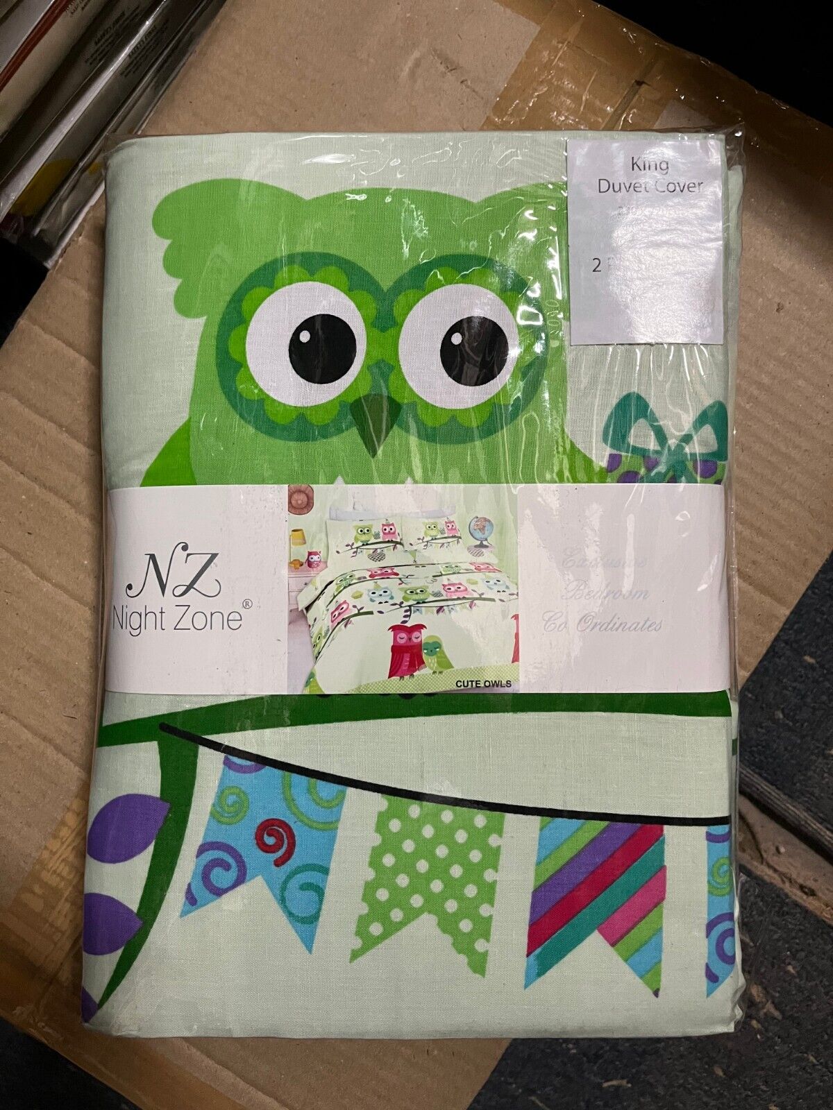 Kids Cute Owls Duvet Cover Set
