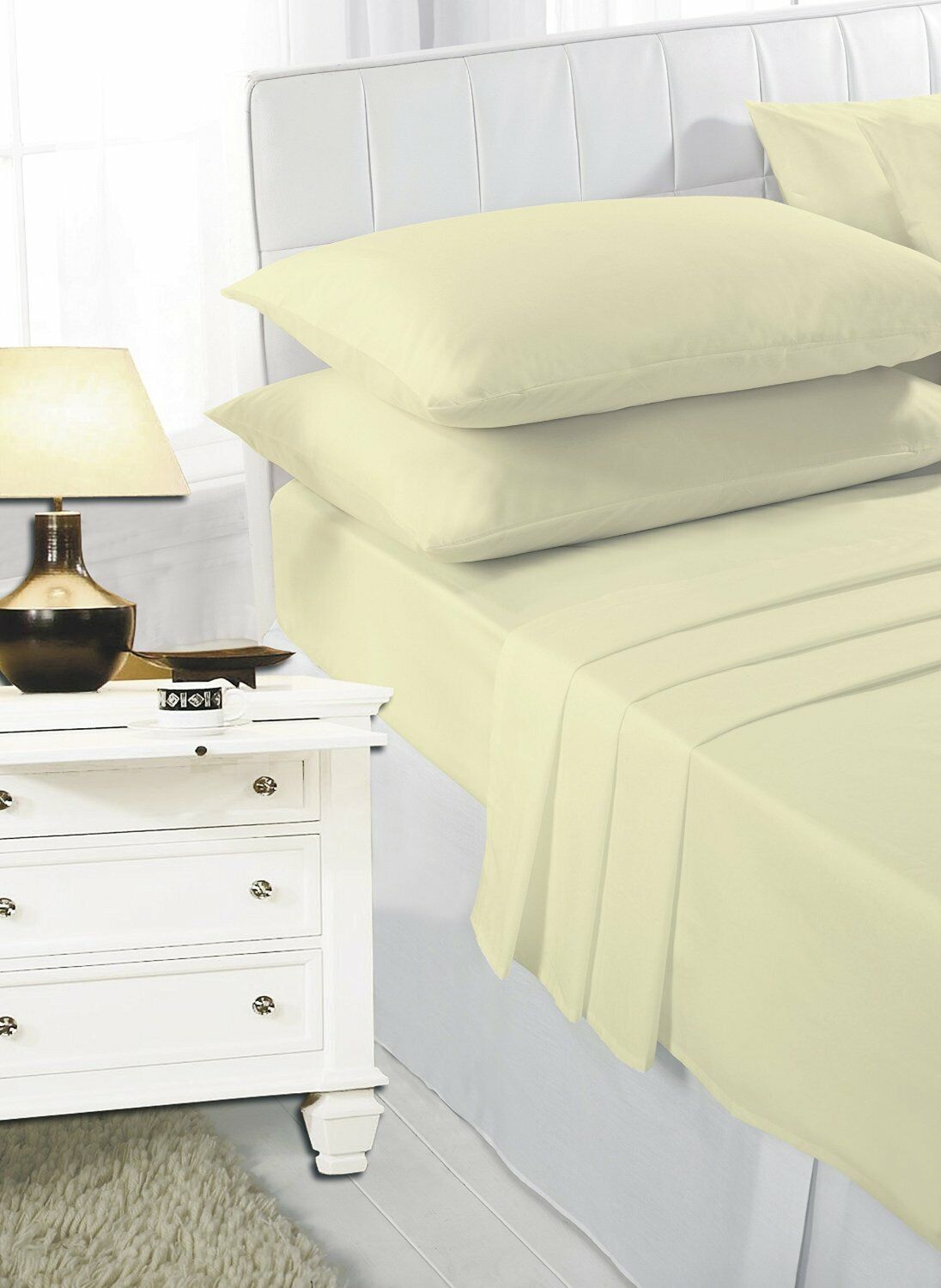 Poly Cotton Fitted Bed Sheets And Pillowcases