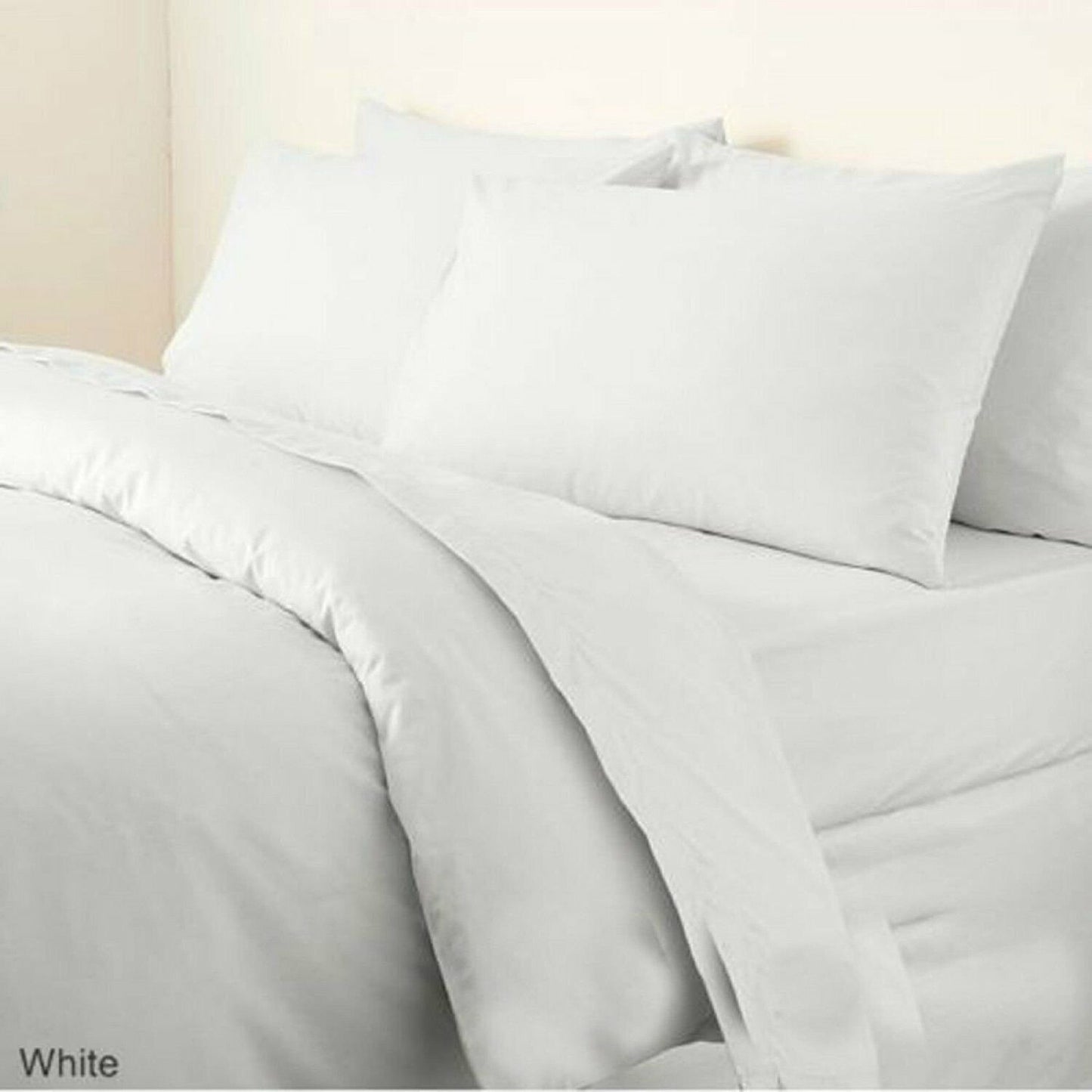 Plain Duvet Quilt Cover with Pillow Case Bedding Set Single Double King All Size