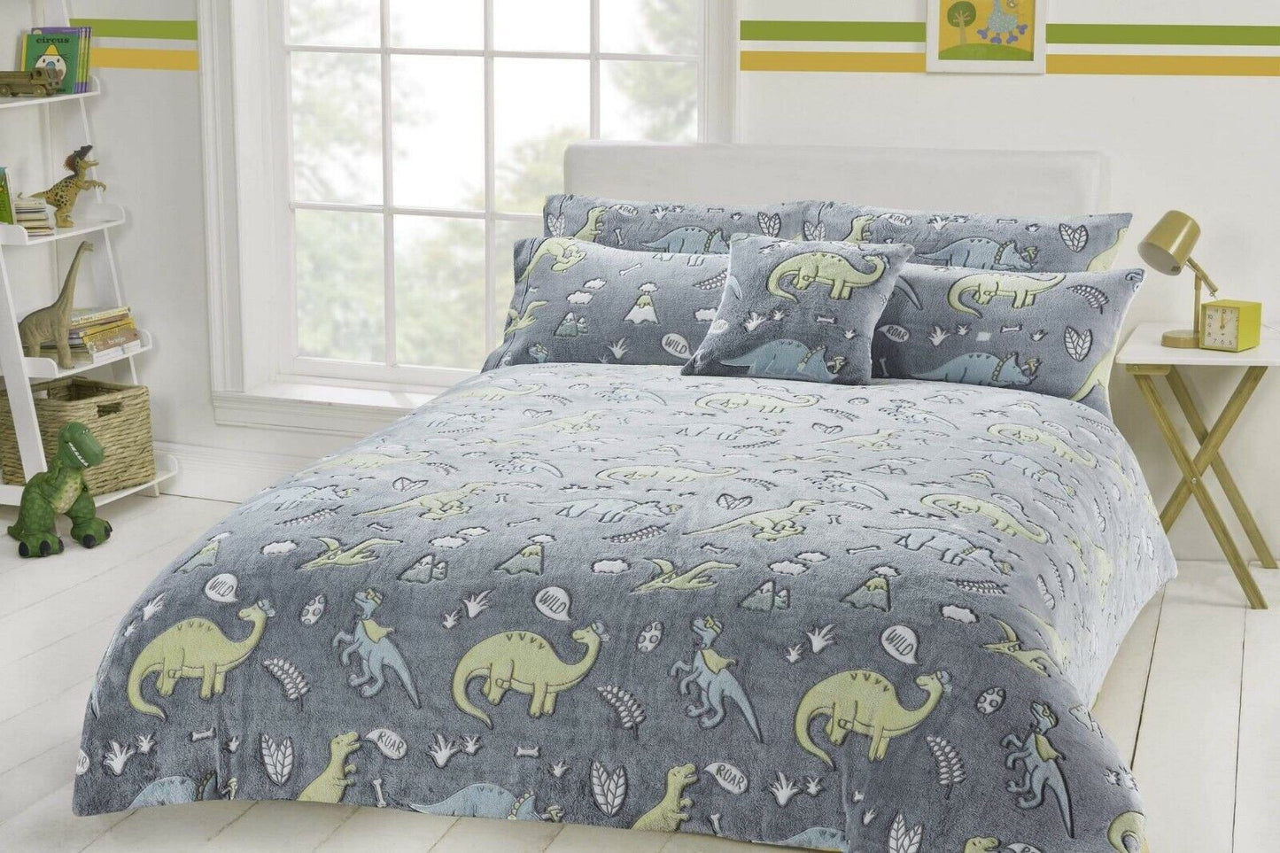 Glow In The Dark Teddy Fleece Duvet Cover Set