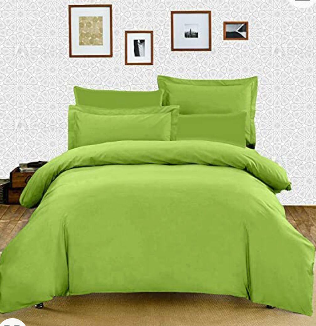 Plain Reversible Duvet Cover & Pillowcase Bedding Set Cover Single Double King