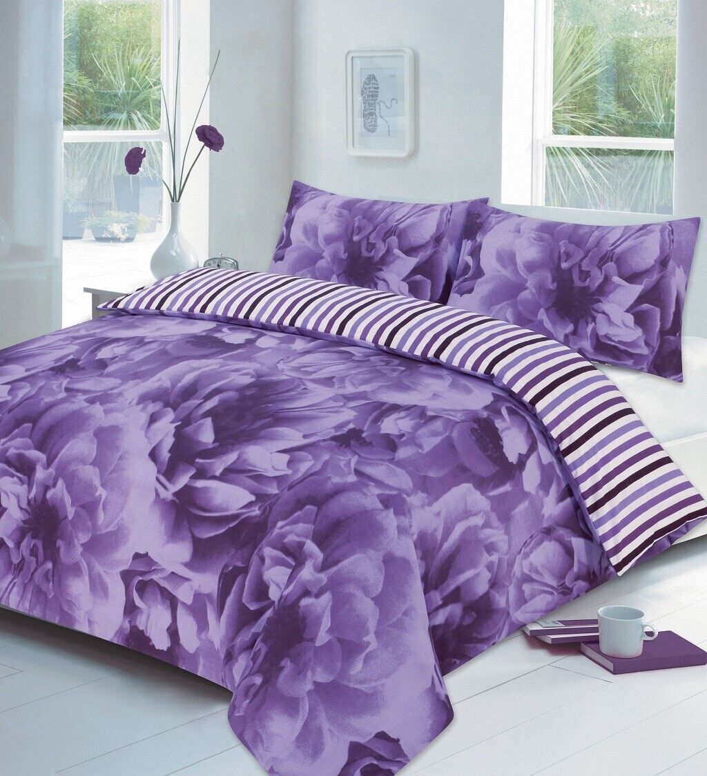 ROSE DUVET SET QUILT COVER PILLOW CASES BEDDING SINGLE DOUBLE KING SUPER KING