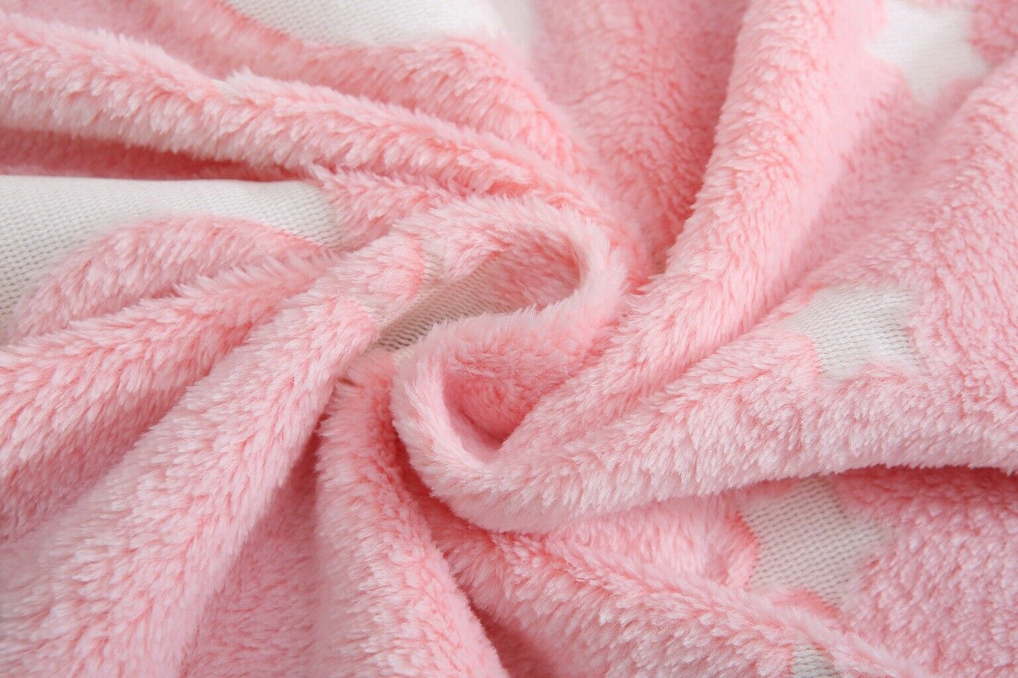 Fleece Blanket Glow in the Dark Large Sofa Throw Soft Warm Faux Fur Mink Kids