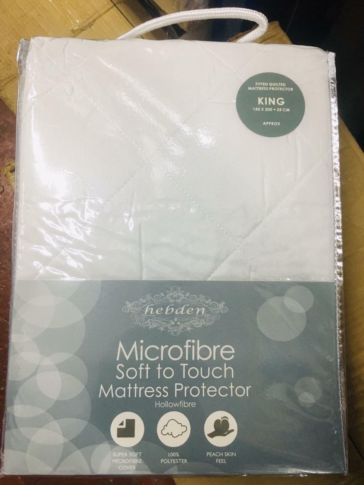 QUILTED MATTRESS PROTECTOR TOPPER LUXURY FITTED COVER SINGLE DOUBLE KING