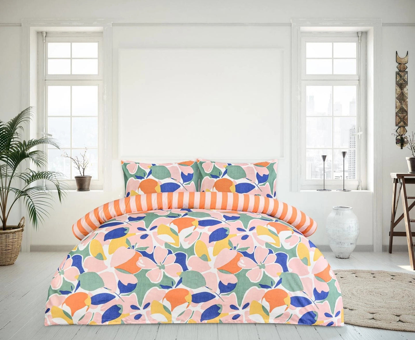 Printed Duvet Quilt Cover Set Polycotton Modern Bedding Cool Summer Bed Set