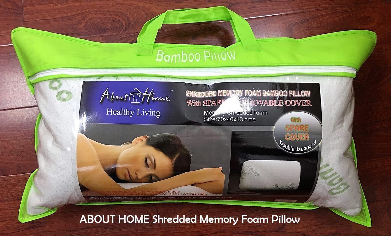 Soft Bamboo Pillow Memory Foam Anti-Bacterial Head Neck Back Support