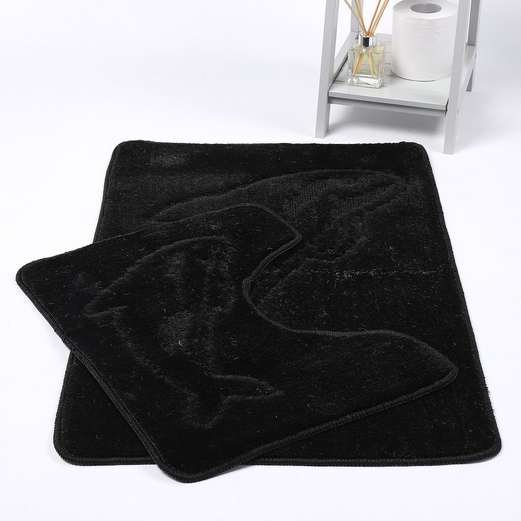 2 Piece Dolphin Bath Mat Set Pedestal Non Slip