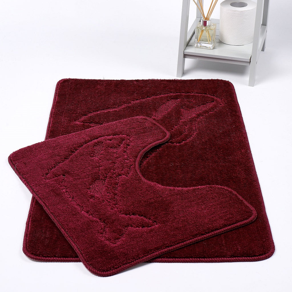 2 Piece Dolphin Bath Mat Set Pedestal Non Slip