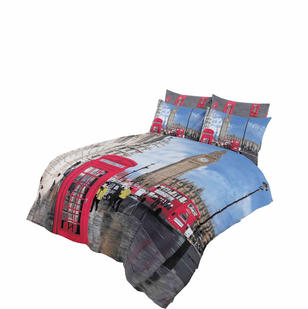 3D Duvet Sets London New York Printed