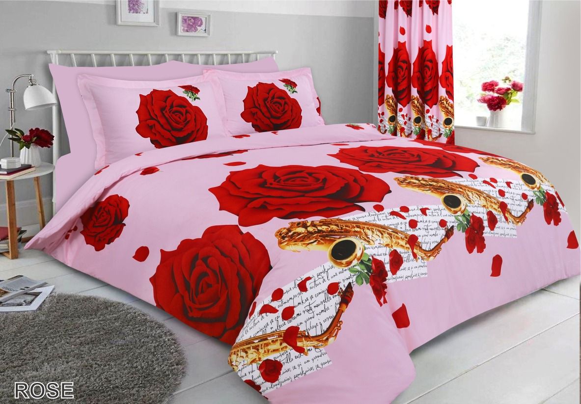 3D Duvet Cover Bedding Set With Fitted Sheet & Pillow Case