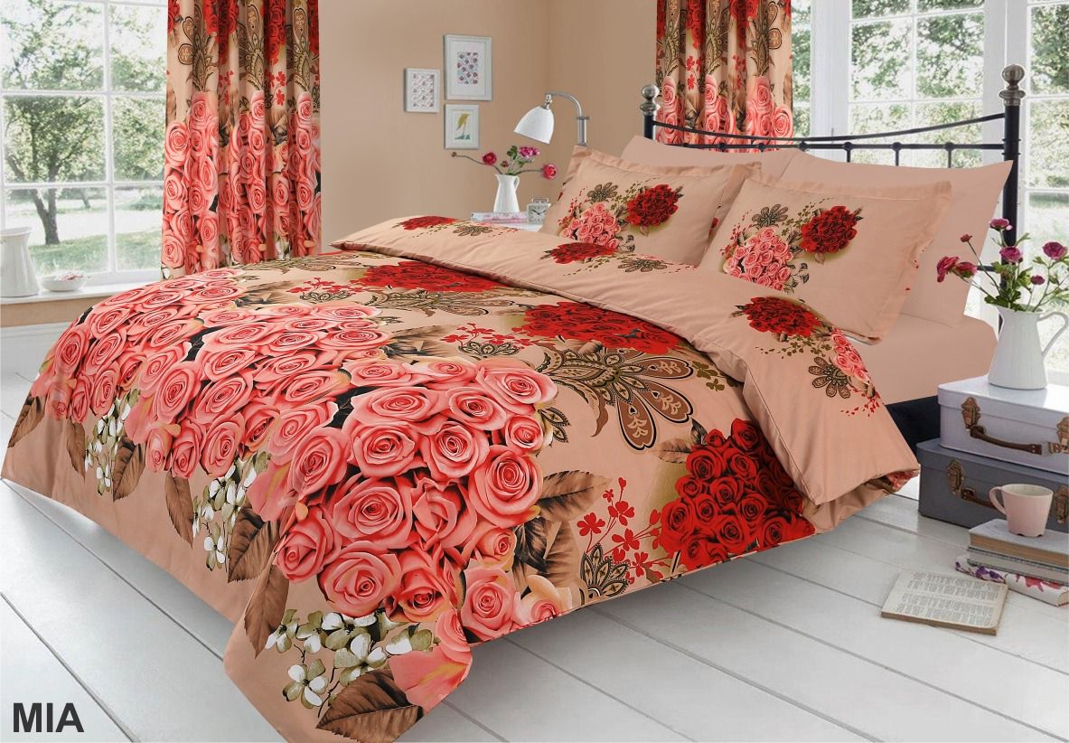 3D Duvet Cover Bedding Set With Fitted Sheet & Pillow Case